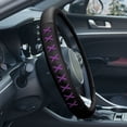 thumbnail image 2 of FH Group Genuine Leather Lace-Up Steering Wheel Cover - Purple, 2 of 5