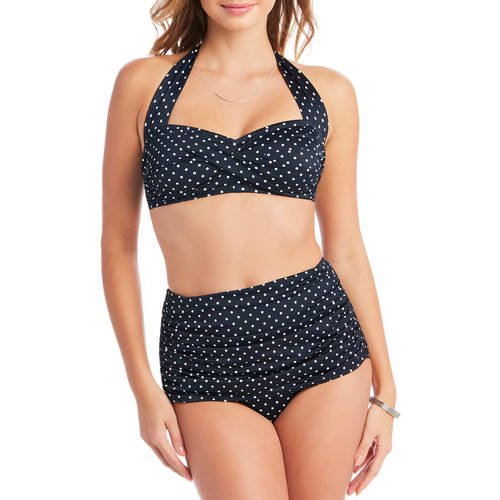 Simply Slim Women's Slimming HighWaisted Bikini TwoPiece Swimsuit Set