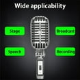 thumbnail image 3 of Vintage Metal Microphone for 55SH Classic Dynamic Wired Handheld Mic Microphone for Live Recording Karaoke Studio, 3 of 6
