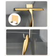thumbnail image 4 of Raspador de ducha multiusos para puertas de ducha, baños, ventanas y vidrios de automóviles, dorado, acero inoxidable (oro de 10 pulgadas), 4 of 4