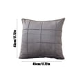 thumbnail image 4 of Edgergery Gray Couch Throw Pillow Covers,Cushion Pillow Case,18x18 Inch Line Stripes Pattern Brush Cloth Pillow Covers for Sofa Living Room Velvet Pillow Cases, 4 of 4