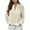 Beige, variant on Kilaqueen Womens Tops Crochet Hollow Out Long Sleeve Quarter Zip Crewneck Pullovers Casual Solid Color Relaxed Fit Tunic Tees