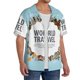 thumbnail image 2 of Balery World Travel Camisa Casual de Manga Corta con Botones para Hombre, Texturizada, Estilo Cubano, para Playa, Verano-Small, 2 of 5