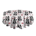 thumbnail image 5 of Boston Terrier Puppy Dog Round Tablecloth 60"x60",Wrinkle Wipeable Table Cloth for Kitchen Dining Room Picnic Patio Party, 5 of 6