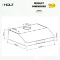 thumbnail image 6 of HOLT - Stainless Steel Range Hood 30 inch Under Cabinet 900 CFM - HUC120, 6 of 7