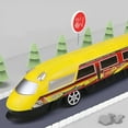 TOUMENY High-Speed Rail Train Toy, Hand-Powered Push & Go Simulation ...