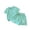 Mint Green, variant on Girls Summer Outfit Two Piece Set for Kids—Short Sleeve Tee and Shorts Casual Playwear Comfortable Breathable Everyday Wear for 1-10 Years, 2-3 Years, Coffee