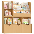 thumbnail image 6 of Homfa 42.5''W Kid's Bookcase, Bookshelf with 5 Storage Cubbies & 3 Movable Drawers & Toy Display Shelf, Toy Storage Organizer for Bedroom Playroom, Nature, 6 of 7