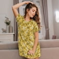 thumbnail image 3 of Sikiie Flower Print Women's Short-sleeved Nightdress, Round Neck Pullover Nightdress Pajamas Summer Home Wear, 3 of 6