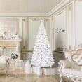 thumbnail image 1 of Costway 2,1m Árbol de Navidad con Base Metálica Material PVC Abeto Artificial Blanco para Hogar Fiesta, 1 of 10