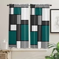 thumbnail image 3 of Geometry Blue-green Abstract Curtain Home Decoration Living Room Short Curtains Window Treatments For Kitchen Bedroom, 3 of 6