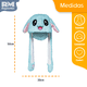 thumbnail image 3 of Gorro de Felpa RM REGALOMEX con Orejas Movibles Animal con Luces azul Mediano, 3 of 7