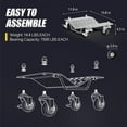 thumbnail image 2 of Ktaxon Car Wheel Dolly, 4PCS 6000LBS Heavy Duty Vehicle Dolly, Silver, 2 of 7