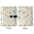 thumbnail image 2 of Leather Notebook with Pen Holder Writing Notepad Includes 100 Pages Lined Journal Green and Orange Small Flowers, 2 of 6