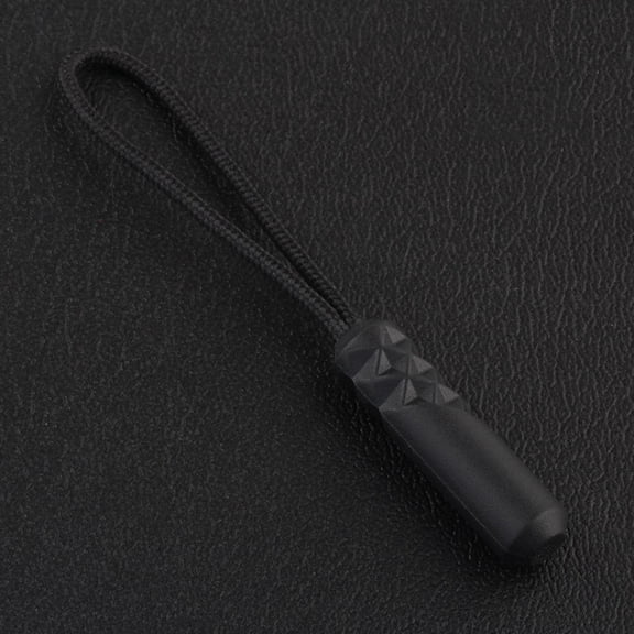 Homoyoyo DIY Zipper Pullers Black Polyester for Bags Jackets Suitcases 20Pcs