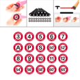 thumbnail image 3 of Marqueur de Bâton de Golf Amovible Signe Clip Durable pour les Cadeaux de Golfeur Blanc Rond Rouge, 3 of 8