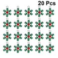 thumbnail image 4 of Dijes de copos de nieve navideños, colgantes de copos de nieve, accesorios de joyería navideños para hacer joyas, 20 piezas, 4 of 4