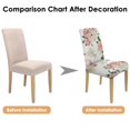 thumbnail image 7 of Charming Floral Dining Chair Covers Set of 4 Colorful Butterfly and Bee Pattern Washable Polyester Stretch Slipcovers Removable Seat Protector for Spring Home, 7 of 7