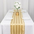 thumbnail image 3 of BalsaCircle 12x108 in Champagne Stripes Satin Table Runner Wedding Party Linens Events Reception Decorations Supplies, 3 of 8