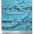 thumbnail image 1 of Soimoi Poly Georgette Fabric Stripe,Leaves & Floral Artistic Decor Fabric Printed Yard 52 Inch Wide, 1 of 3