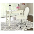 thumbnail image 2 of Drevy Cora Faux Flokati Armless Office Chair, White, 2 of 3