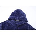 thumbnail image 4 of Kids Hooded Fleece Robe Plush Bubble Flannel Bathrobe Soft Warm Lightweight Bathrobe with Belt & Pockets for Boys Girls 4-15 Years, 4 of 8