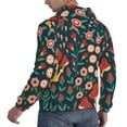 thumbnail image 4 of Bingfone Berries And Flowers Men'S Drawstring Hoodie Long Sleeve Pocket Sweatshirts-Xx-Large, 4 of 9
