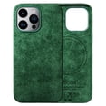 thumbnail image 1 of ELEHOLD Magnetic Case for iPhone 12 Pro Case Compatible with MagSafe, Slim Luxury Artificial Fur PU Leather Protective Back Cover for iPhone 12 Pro,Green, 1 of 5
