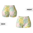 thumbnail image 3 of Sikiie Daisies Flowers Print Workout Shorts Women Scrunch Butt Gym Shorts Seamless High Waist Tummy Control Yoga Biker Athletic Shorts, 3 of 5