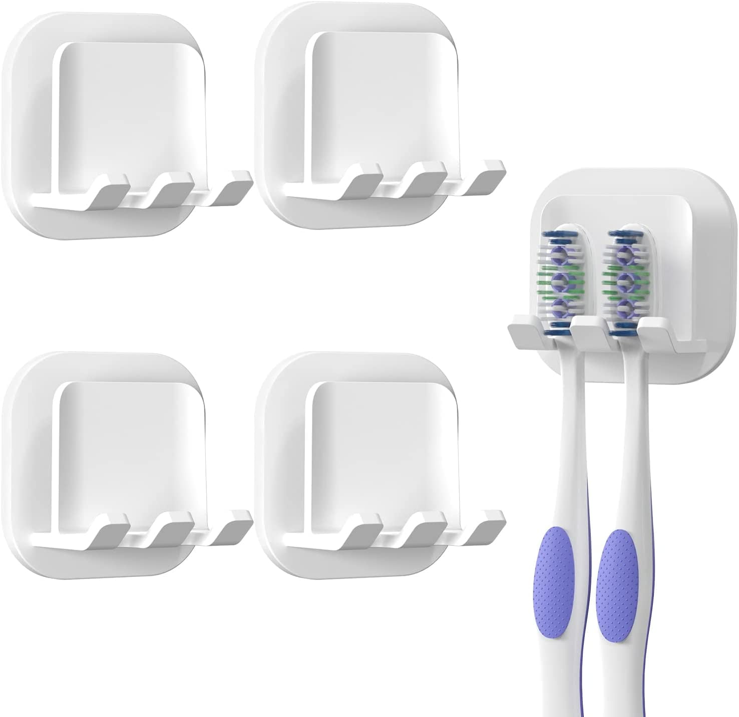 DODAMOUR Toothbrush Holders Wall Mounted Cup Holder, Plastic Toothbrush