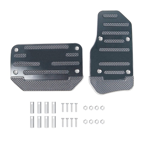 Juego de 2 cubiertas para pedales de freno de coche, almohadillas premium para pedales de coche, se reemplazan fácilmente. Negro