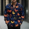 thumbnail image 2 of lcziwo Mens Mardi Gras Dress Shirts New Orleans Carnival Long Sleeve Button Down Shirt for Men Holiday Festive Shirt Vacation Party Tops Flash Sales Today Multicolor L, 2 of 6
