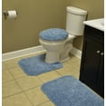 thumbnail image 5 of Washable Bath Rug Set, 3 Piece Set Blue, 5 of 5