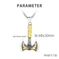 thumbnail image 4 of Nordic Viking Warrior Odin Axe Raven 14K White Gold Necklace Men's Fashion Hip Hop Charm Amulet Pendant  Vintage Jewelry Gift, 4 of 7