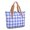 Blue and White Checkered Pattern, variant on Black and White Checkered Pattern Large Tote Bag for Women, Polyester Roomy Work Tote with Pockets and Zipper, Foldable Gifts Ideas for Mom Wife Friend