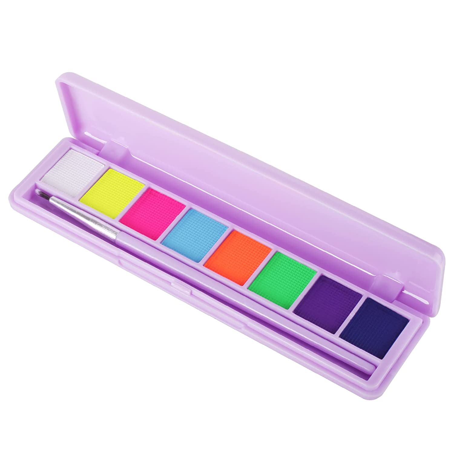 Water Activated Eyeliner Palette Neon Face Paint Colored Retro Liner
