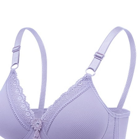 

Cathalem Mesh Tops for Women Lingerie Lingerie Female Bra Tops Bras Lace Sexy Women s Underwear Moss Maternity Robe Underwear Purple 36