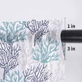 thumbnail image 6 of Teal Blue Grey Coral Coastal Sheer Valance, Summer Beach Light Filtering Kitchen Curtain Valances, Ocean Seaside Nautical Chiffon Rod Pocket Living Room/Bedroom/Cafe Curtains 54"x18", 6 of 6