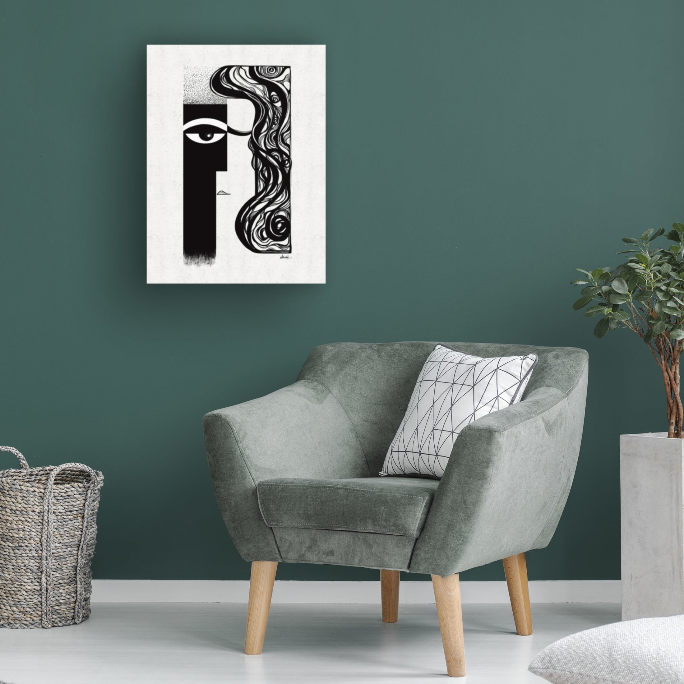 Canvas Wall Art - Ishita Banerjee 'Divergence' Wall Art for Living Room, Bedroom, or Office Décor by Trademark Fine Art - 35 x 47 Inches