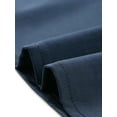 thumbnail image 5 of Blusa Allegra K de Manga Abullonada Plisada con Cuello Alto Suave Sedoso Azul Oscuro L, 5 of 5