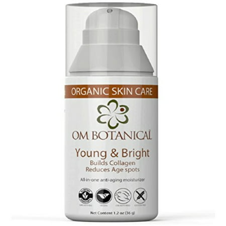 ORGANIC ANTI AGING FACE MOISTURIZER & Dark Spot Corrector | Young and Bright All-in one anti wrinkle Collagen Cream, Age/Sun Spot Remover and Hyper Pigmentation treatment with Natural