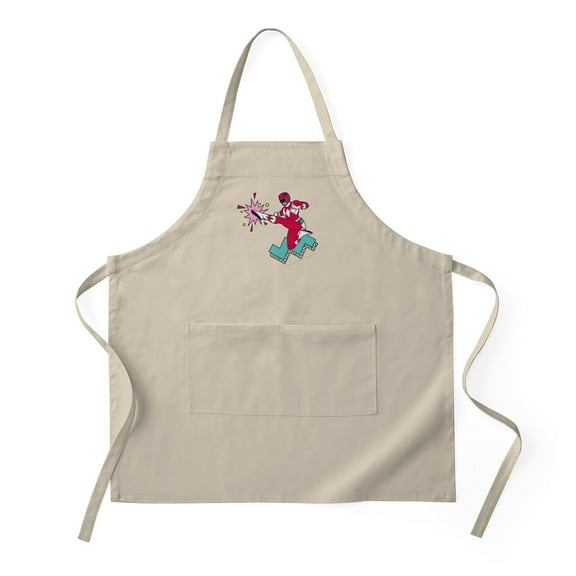CafePress - Power Rangers Red Ranger Kicking - Kitchen Apron with Pockets, Grilling Apron, Baking Apron