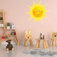 thumbnail image 3 of Etiqueta de la pared del sol Etiqueta de la pared del sol sonriente Decoración de la pared para la sala de estar habitación de los niños oso de fresa Electrónica, 3 of 4
