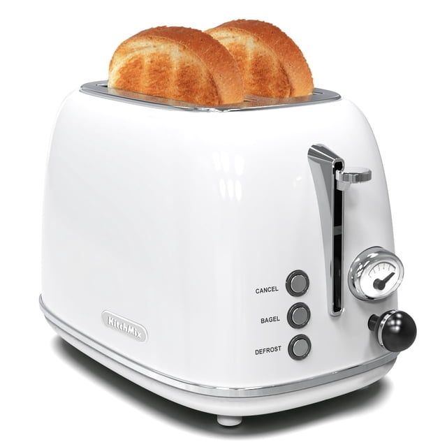 Tostadora KITCHMIX, 2 rebanadas, retro, acero inoxidable, 6 ajustes