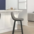 thumbnail image 6 of Flash Furniture Caleb 24.5"H Square Adjustable Low Back Counter Bar Stool, Gray/Black, 6 of 13