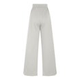 thumbnail image 6 of Women's Wide Leg Sweatpants Thick Thermal Drawstring Pants Side Pockets, Elastic Waist, Solid Color, High Waisted Baggy Pants, Straight Leg Trousers, For Daily Wear, Streetwear, 6 of 9