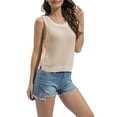 thumbnail image 2 of Sleeveless Hollow Women Casual Knit Tank Tops, 2 of 5