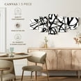 thumbnail image 4 of Elephant Stock Black White Abstract Wall Art - Horizontal Multi Panel Canvas - Living Room Wall Decor - Abstract Multi Panel - White And Black Decor - 29" x 12", 4 of 4