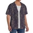 thumbnail image 2 of Naloa Golden Bumblebee Men's Loose Fit Cuban Collar Short-Sleeve Shirt, Hawaiian Shirts, Mens Shirts Casual for Everyday Wear Outings-Medium, 2 of 5