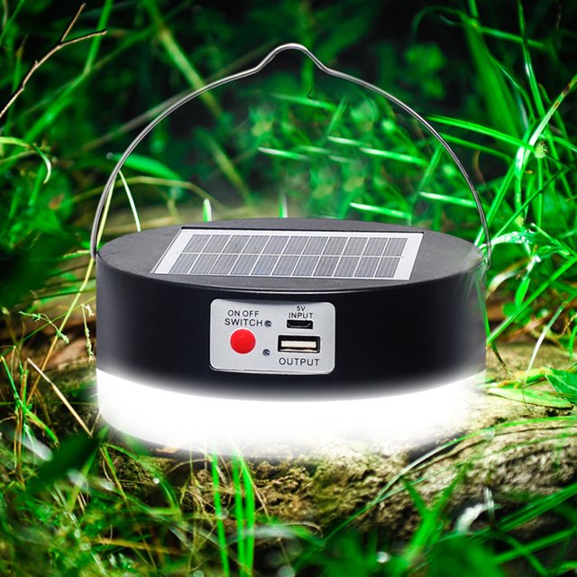 Lámpara De Camping Bombilla impermeable Night Market Light 100W 3 modos 45 LED Lámpara solar para tienda (2400mAh)